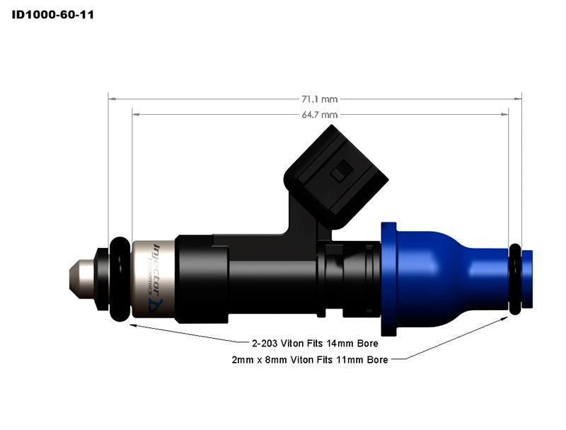 1300.48.14.R35.4 Injector Dynamics Fuel Injector Set 4Cyl 2.0L 2010-17 Hyundai Genesis Coupe