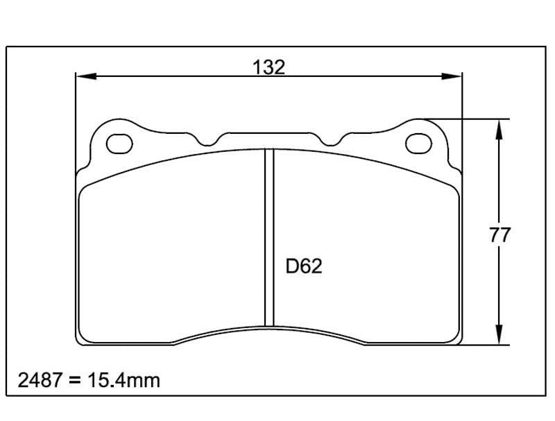 PAG-2487-RS14 Pagid Brake Pad Front 2010-13 Hyundai Genesis Coupe