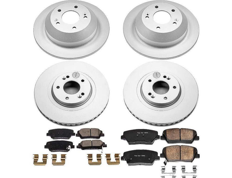 CRK8009 Power Stop Geomet Coated Brake Kit 2013-18 Hyundai Santa Fe