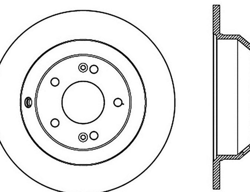 126.51039SR StopTech Brake Rotor Rear Right 2010-18 Hyundai Santa Fe and more