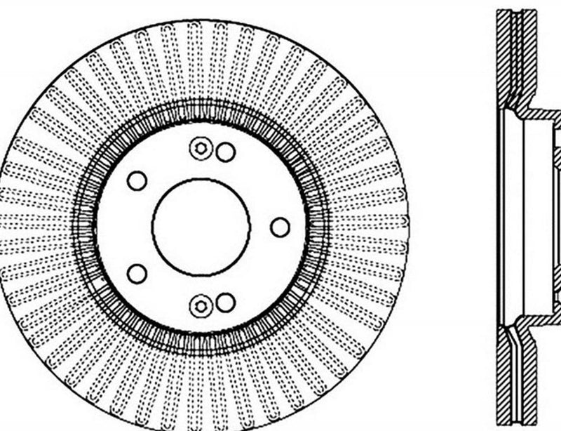 126.51040SL StopTech Brake Rotor Front Left 2010-12 Hyundai Santa Fe