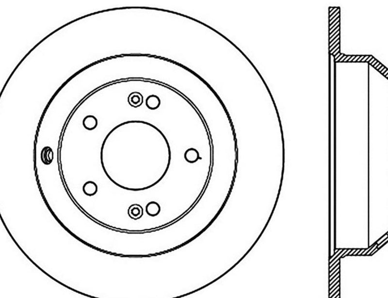 127.51039R StopTech Brake Rotor Rear Right 2010-18 Hyundai Santa Fe and more