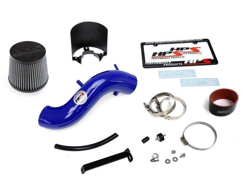 Short Ram Air Intake Incl. Heat Shield Blue - HPS Performance Products 2011-14 Hyundai Sonata