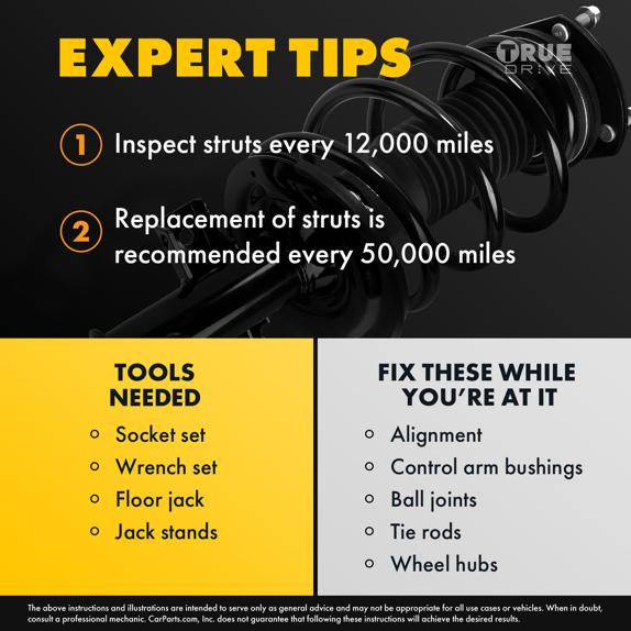 Shock Absorber And Strut Assembly Right Single Black - TrueDrive 2005-2009 Tucson