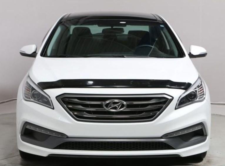 Hood Deflector Acrylic Black - FormFit 2015-17 Hyundai Sonata