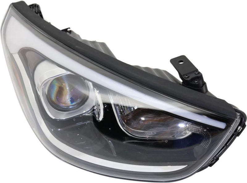 Headlight Right Single Clear W/ Bulb(s) - Replacement 2014-2015 Tucson