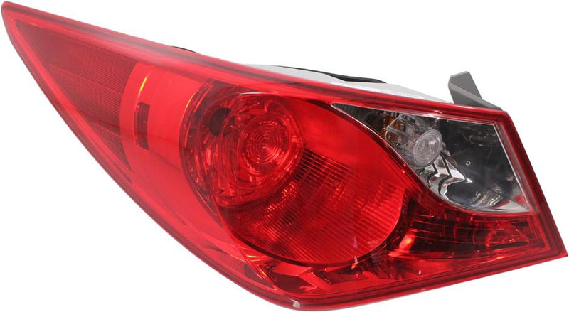 Tail Light Left Single Clear Red Capa Certified W/ Bulb(s) - Replacement 2011-2012 Sonata