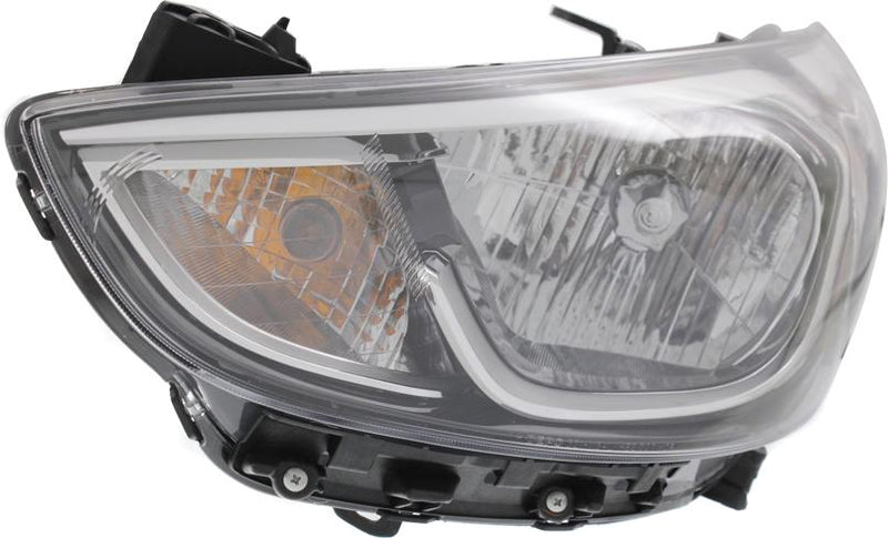 Headlight Left Single Clear W/ Bulb(s) - Replacement 2015 Accent