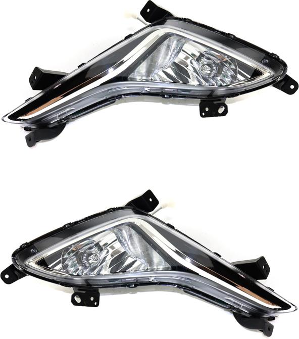 Fog Light Set Of 2 W/ Bulb(s) Capa Certified - Replacement 2014-2016 Elantra