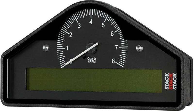 Dash Display Single Black Digital And Analog Race Pre-configured Series - Autometer Universal