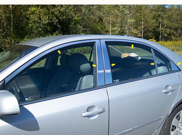 Window Package 12 Piece With Pillars - Quality Auto Accessories 2006-10 Hyundai Sonata