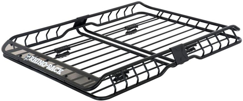 Cargo Basket Single Powdercoated Black Steel X-tray Series - Rhino-Rack Universal