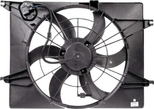 Cooling Fan Assembly Single Oe Solutions Series - Dorman 2011-2012 Sonata 4 Cyl 2.4L