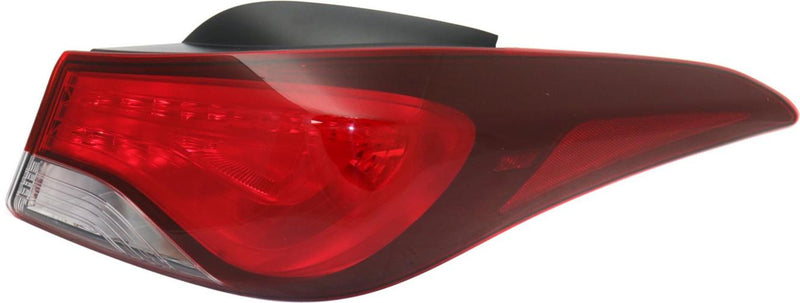 Tail Light Set Of 2 Clear Red W/ Bulb(s) - Replacement 2014 Elantra Coupe