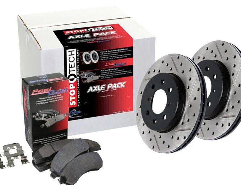 Street Axle Pack Rear Drilled & Slotted - StopTech 1997-01 Hyundai Tiburon  and more