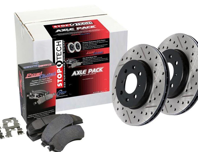 Street Axle Pack Front Drilled & Slotted - StopTech 2005-09 Hyundai Sonata  and more