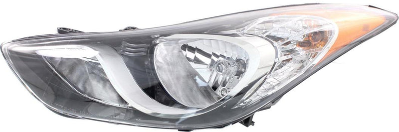 Headlight Set Of 2 Clear W/ Bulb(s) Capa Certified - Replacement 2011-2012 Elantra
