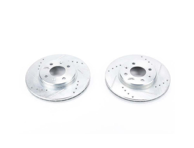 Rotors Front Pair Drilled Slotted Evolution - Power Stop 2012-17 Hyundai Accent