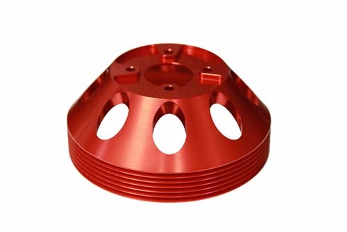 Torque Solution Lightweight Water Pump Pulley (Red) - Torque Solutions 2010 Genesis Coupe