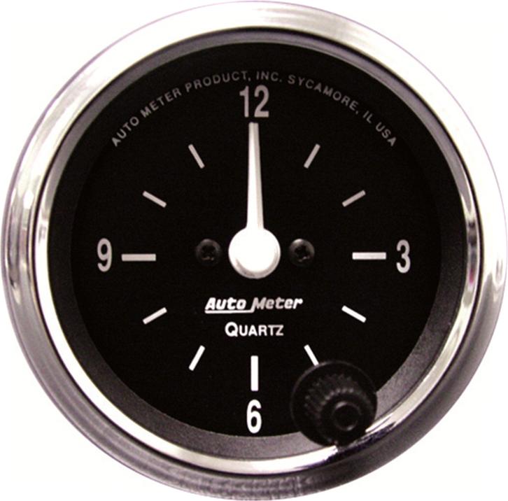Clock Single Black Cobra Series - Autometer Universal