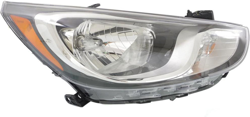 Headlight Set Of 2 Clear W/ Bulb(s) - Replacement 2012-2014 Accent