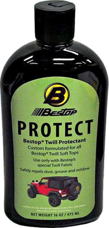 Fabric Top Care Single Protectant For Black Twill Fabric Series - Bestop Universal