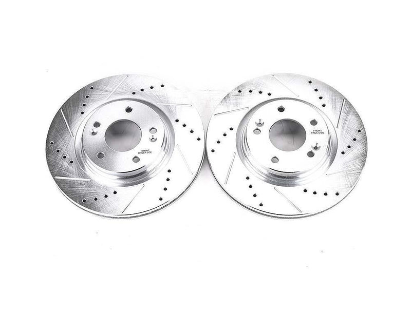 Rotors Front Pair Drilled Slotted Evolution JBR1710XPR - Power Stop 2017-19 Hyundai Elantra