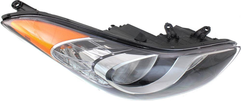 Headlight Right Single Clear W/ Bulb(s) Capa Certified - Replacement 2011-2012 Elantra