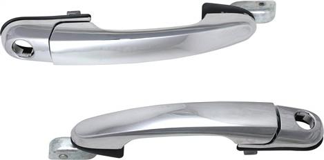 Exterior Door Handle Set Of 2 Chrome W/ Key Hole - Replacement 2005-2006 Tucson 4 Cyl 2.0L