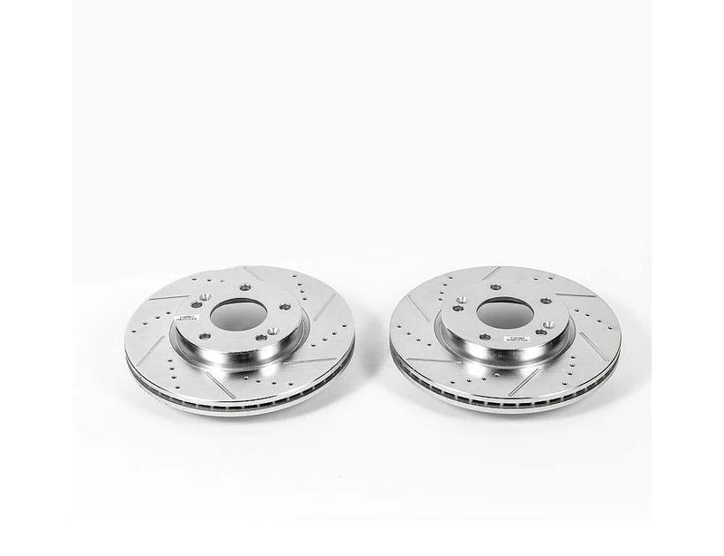 Rotors Front Pair Drilled Slotted Evolution JBR1564XPR - Power Stop 2011-19 Hyundai Elantra