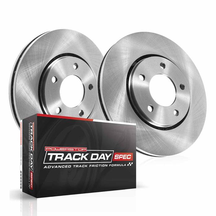 Brake Disc And Pad Kit Set Of 2 Plain Surface Track Day Spec - Powerstop 1998 Elantra 4 Cyl 1.8L