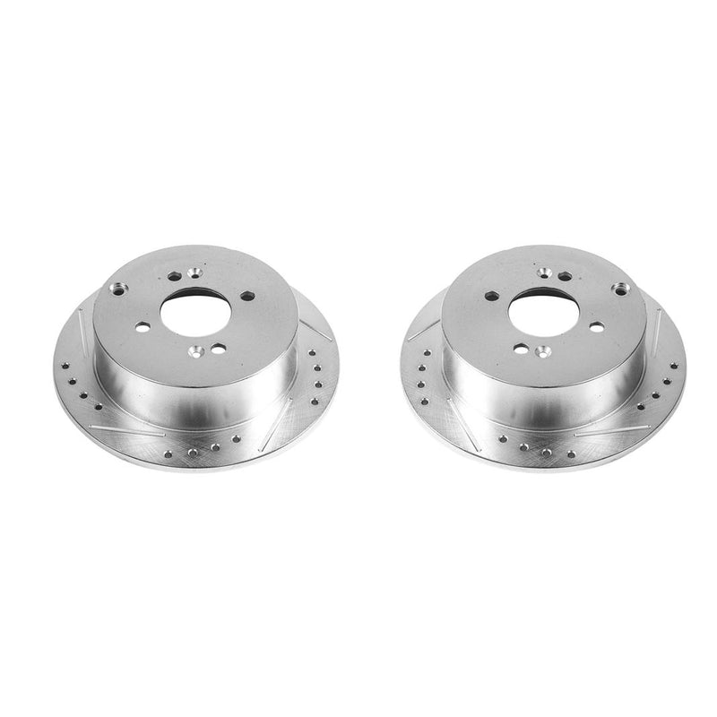 Brake Disc Left Set Of 2 Cross-drilled And Slotted Evolution Drilled & Slotted Series - Powerstop 2006-2007 Accent 4 Cyl 1.6L
