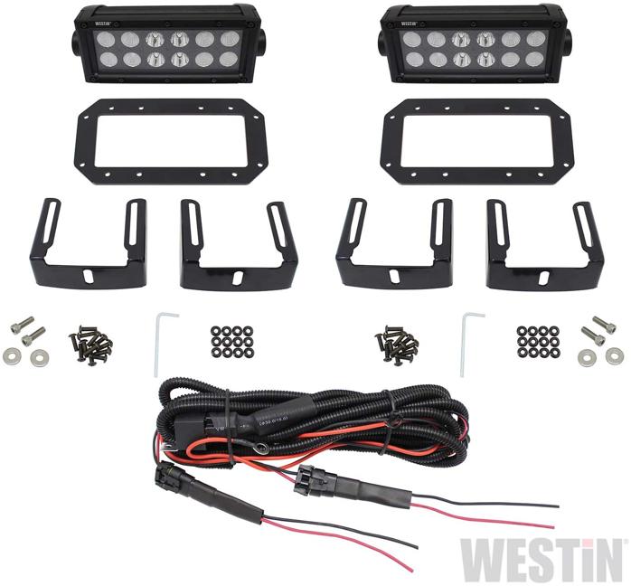 Led Offroad Light 6in Set Of 2 Black Hdx Series - Westin Universal