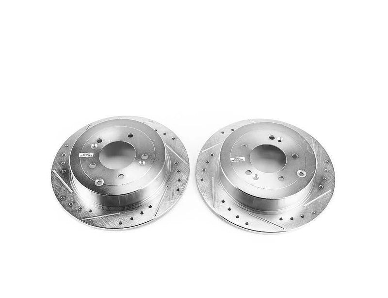 Rotors Rear Pair Drilled Slotted Evolution - Power Stop 2016-18 Hyundai Tucson