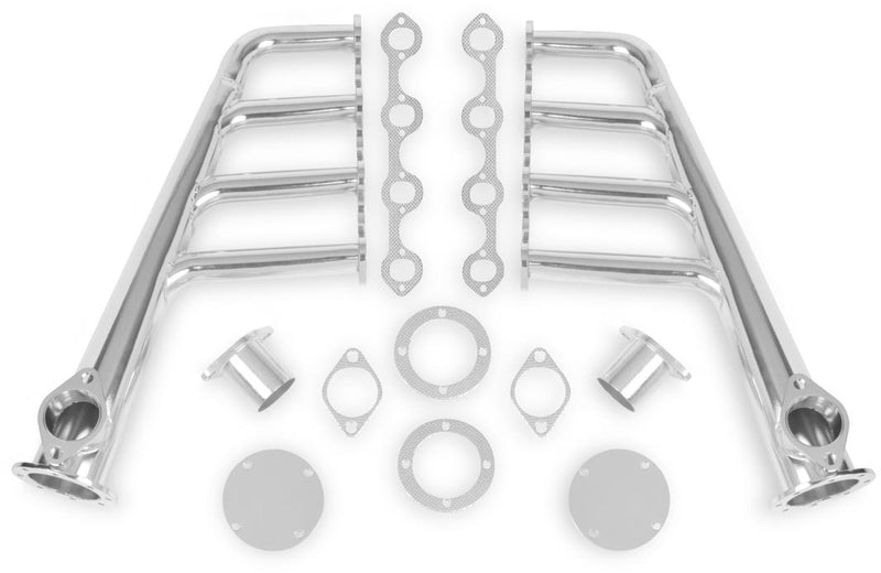 Headers Set Of 2 Polished Stainless Steel Lakester Series - Flowtech Universal