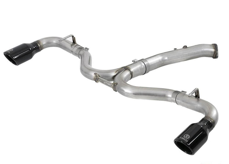 Axle Back Exhaust 3" To 2-1/2" Stainless Takeda Tips Black Sport - AFE 2018 Hyundai Elantra 4Cyl 1.6L