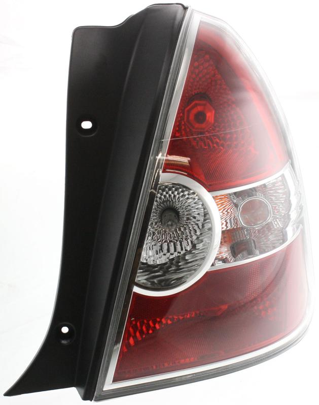 Tail Light Right Single Clear Red W/ Bulb(s) - Replacement 2008 Accent