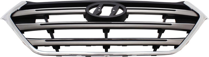 Grille Assembly Single Silver Black Plastic - Replacement 2016 Tucson