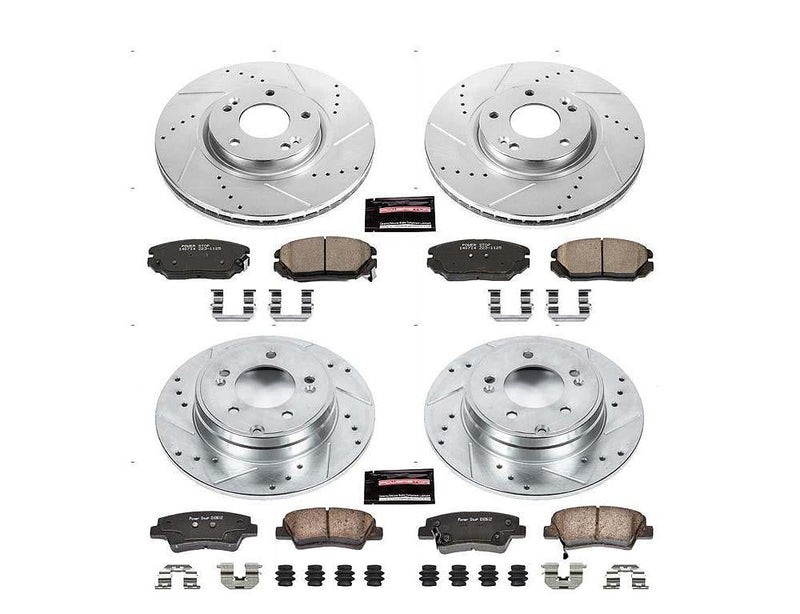 Brake Kit Front Rear Z23 Evolution Sport - Power Stop 2009-11 Hyundai Azera