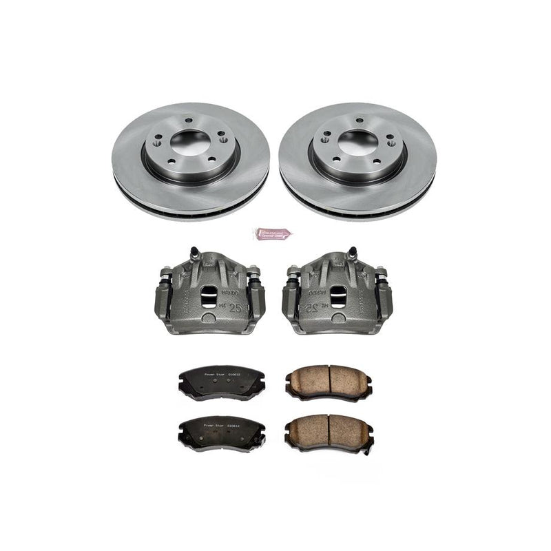 Brake Disc And Caliper Kit Set Of 2 Autospecialty By - Powerstop 2010 Elantra 4 Cyl 2.0L