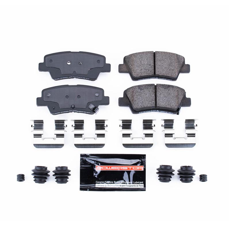 Brake Pad Set Set Of 2 Carbon Fiber Ceramic Z23 Evolution Sport - Powerstop 2013 Veloster 4 Cyl 1.6L