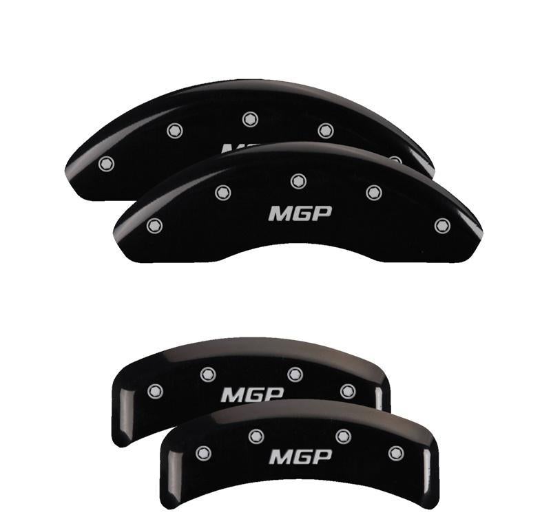 Caliper Covers Set Of 4 Black Finish Silver - MGP Caliper Covers 2010 Hyundai Sonata