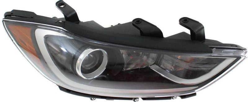 Headlight Right Single Clear Amber W/ Bulb(s) - Replacement 2017-2018 Elantra