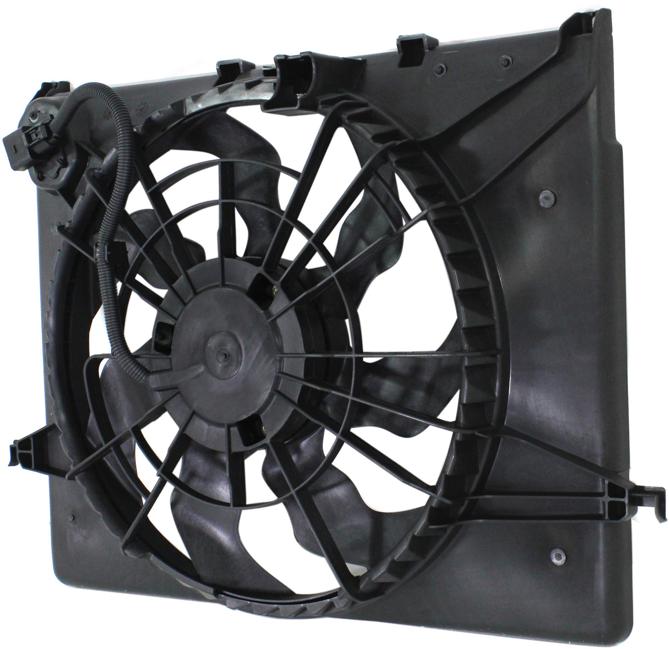 Cooling Fan Assembly Single - Replacement 2011-2012 Sonata 4 Cyl 2.0L