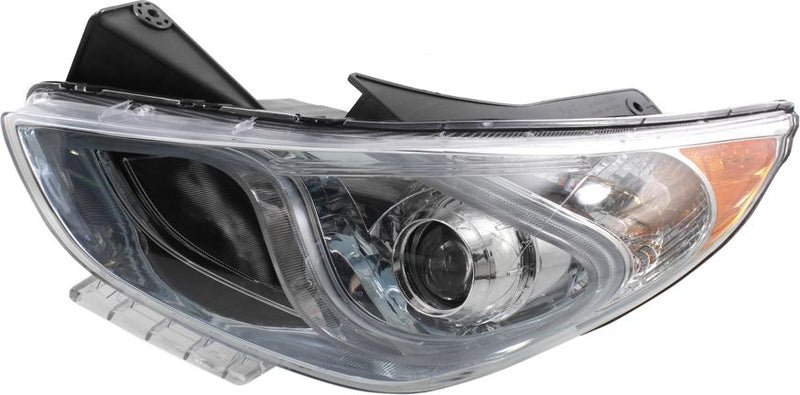 Headlight Left Single Clear Capa Certified W/ Bulb(s) - ReplaceXL 2011-2015 Sonata
