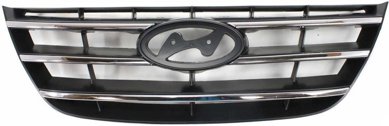 Grille Assembly Single Black Plastic - Replacement 2009-2010 Sonata