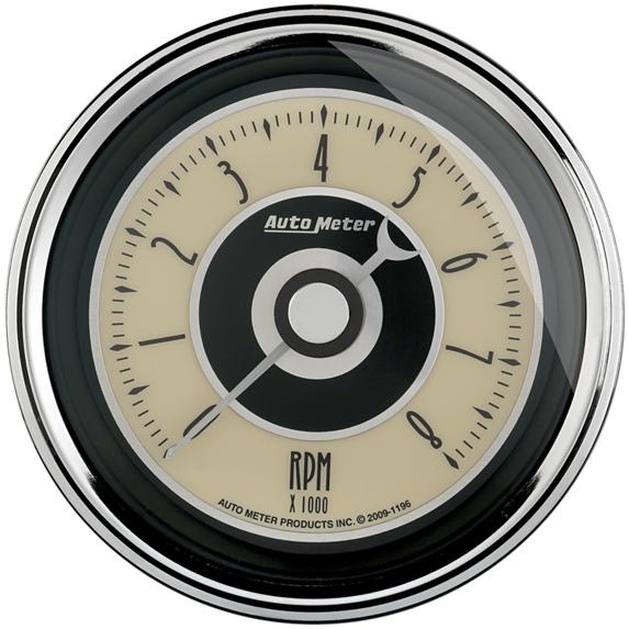 Tachometer Single Beige Black Cruiser Ad Series - Autometer Universal
