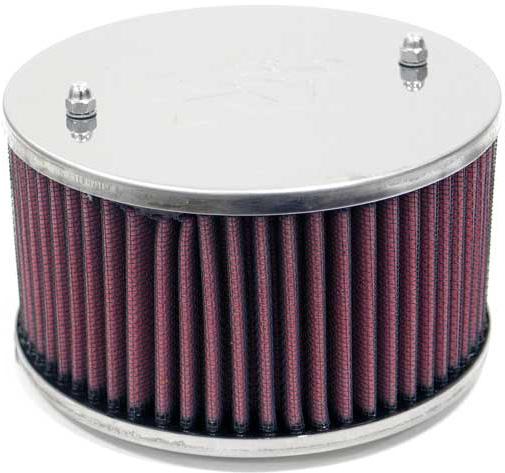Air Cleaner Assembly Chrome ; Red Filter Cotton - K&N Universal