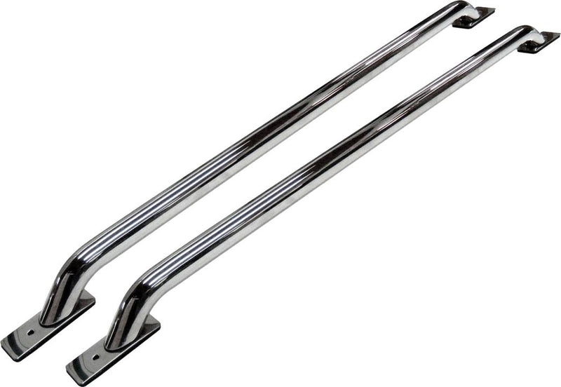 Bed Rails Set Of 2 Polished Stainless Steel Stake Pocket Series - Go Rhino Universal