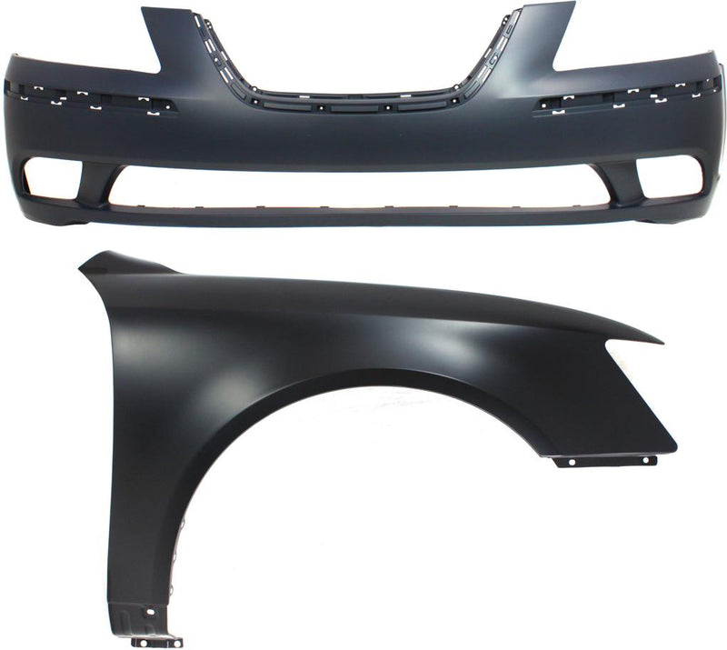 Fender Right Set Of 2 Steel Capa Certified - Replacement 2009-2010 Sonata 4 Cyl 2.4L